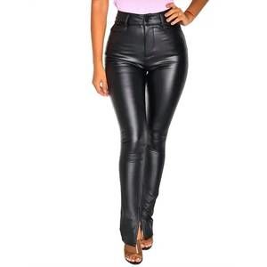 NEW REVELLA THE LABEL flared vegan leather pants in black